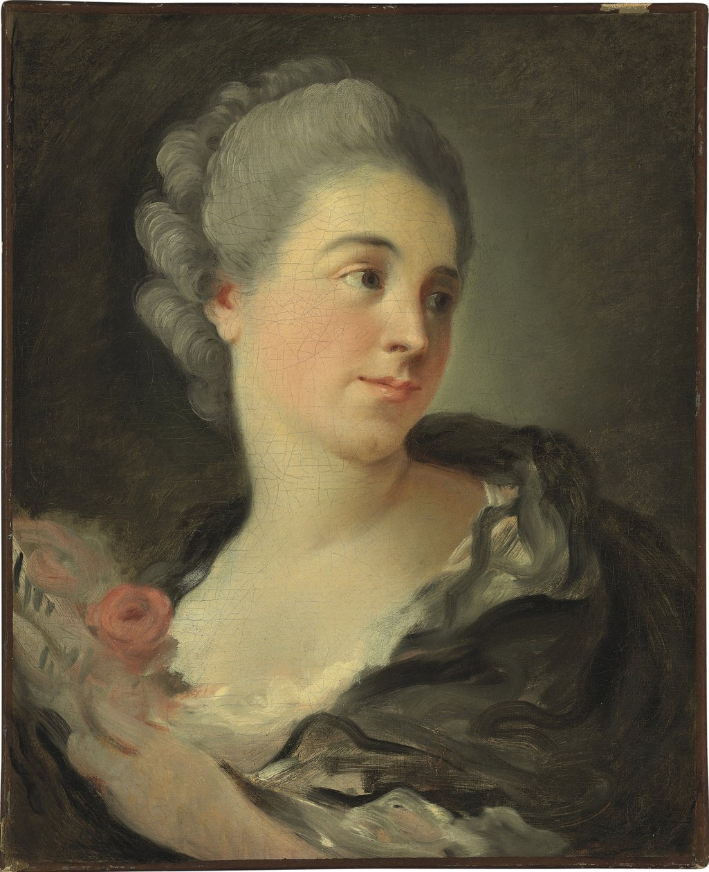 Marie Therese Colombe Portresi - Tablo Jean Honore Fragonard (1732-1806), tuval üzerine yağlıboya, 49x40 cm - (Marie-Therese Colombe Portresi, Jean-Honore Fragonard tarafından tuval üzerine yağlıboya) - Özel Koleksiyon by Jean Honore Fragonard