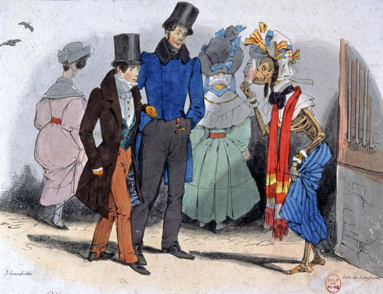 Frengi yayan fahişeler, 1850 dolayları (resim) by Jean Jacques Granville