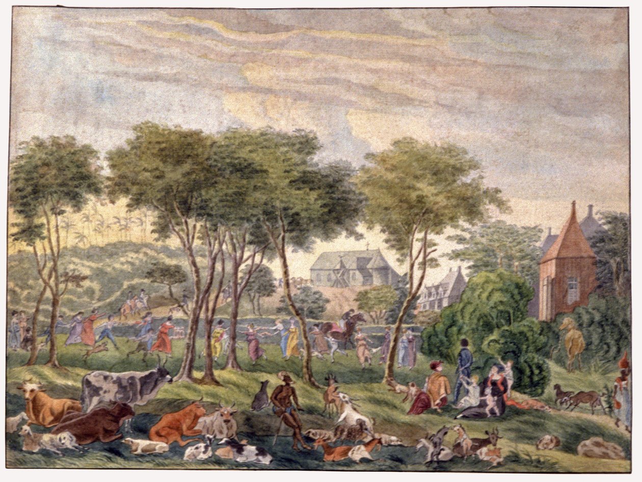 Reunion Adası. 1813 (suluboya) by Jean Joseph Patu de Rosemont