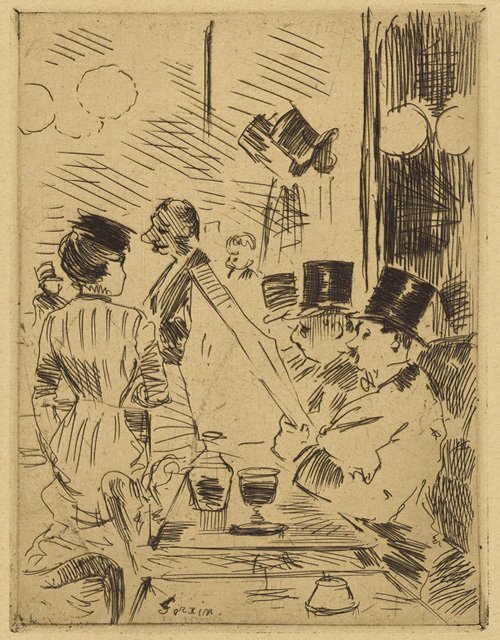 Cafe de la Nouvelle-Athenesn by Jean Louis Forain