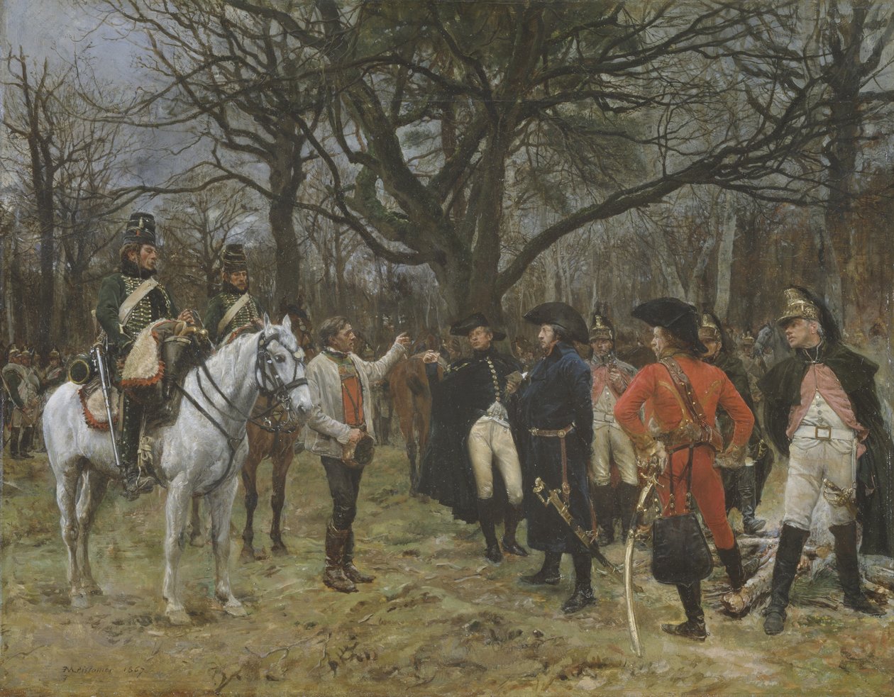 Bilgi - Genel Desaix ve Köylü by Jean Louis Ernest Meissonier