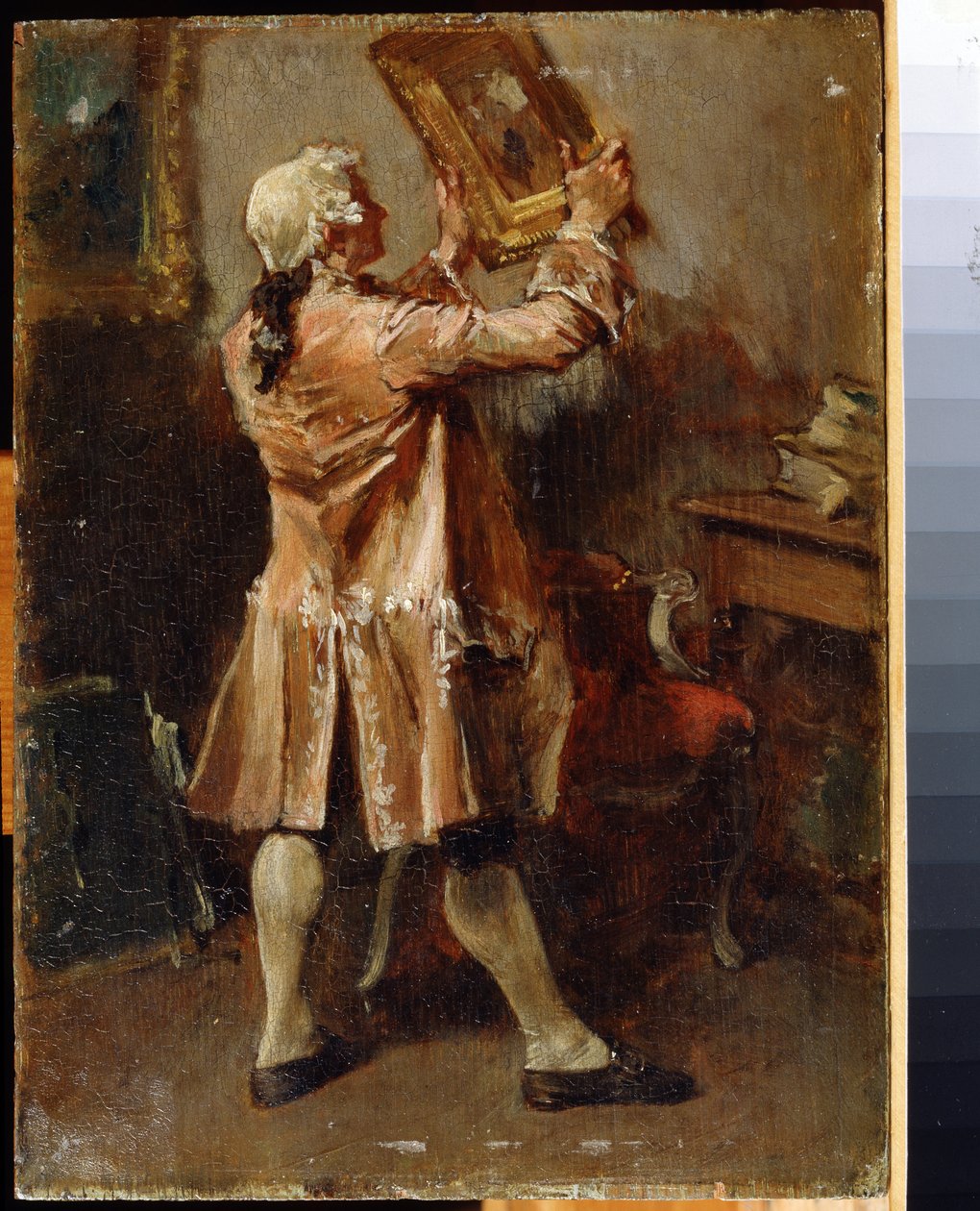 Bir resim aşığı. (Bir resim aşığı). Ernest Jean Louis Meissonier