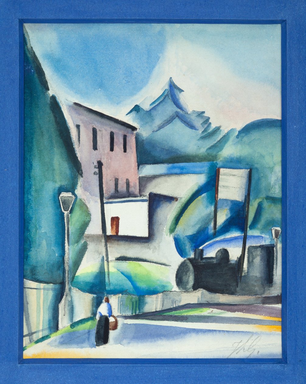 Trenin geçişi, 1915-20 dolayları (kağıt üzerine suluboya) by Jean Louis Gampert