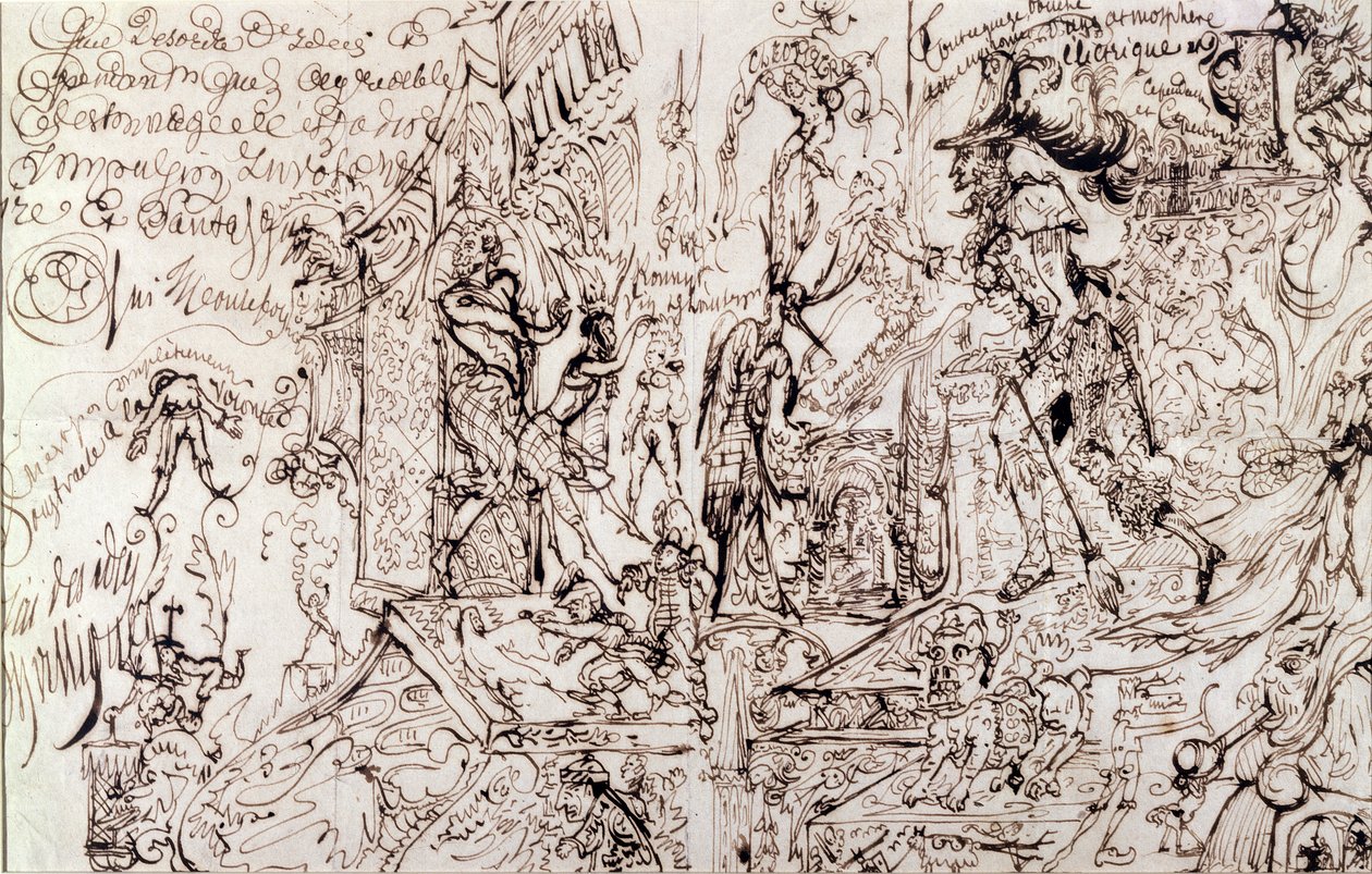 Esrar etkisi altında üretilen çizim by Jean Martin Charcot