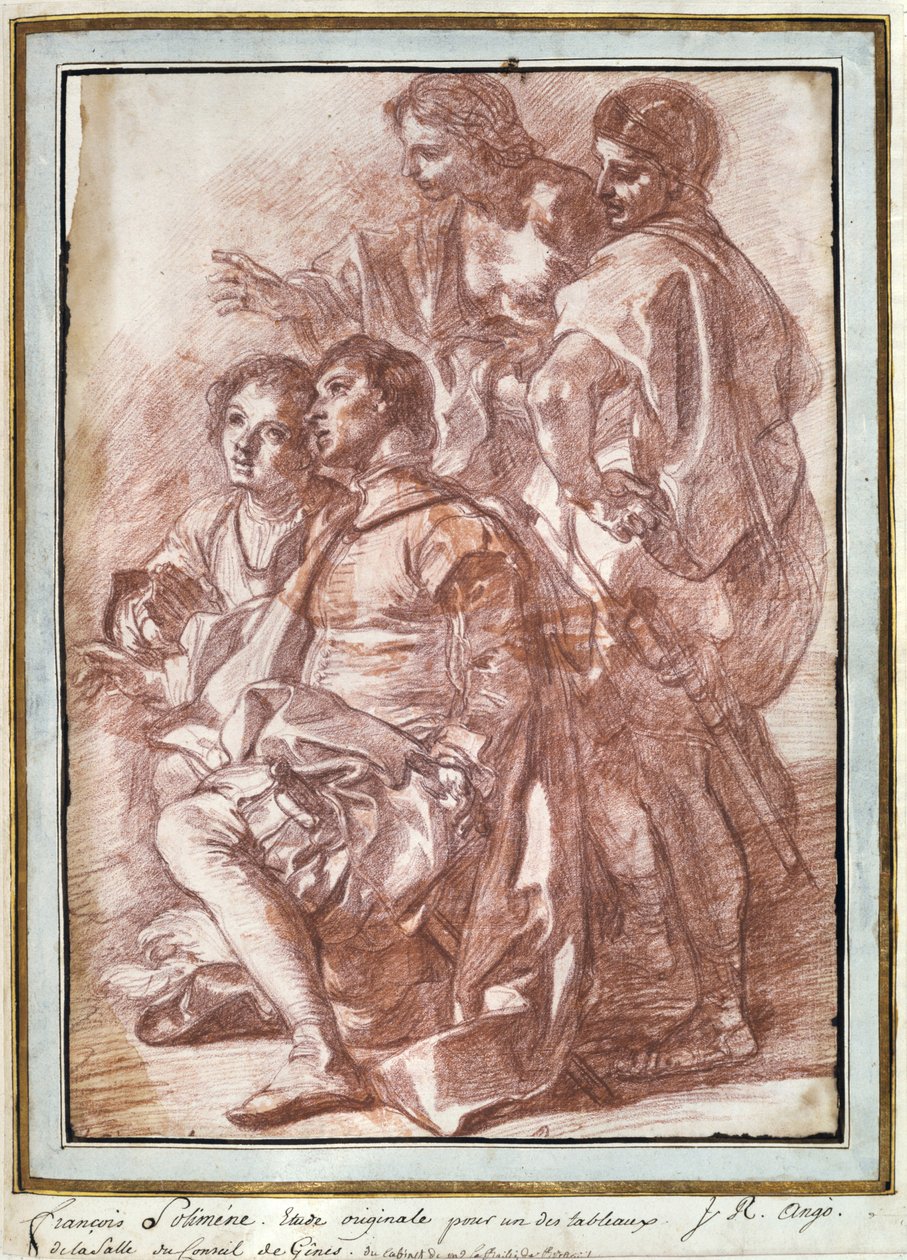Kristof Kolomb Amerika'ya ayak basıyor' 1494 (kırmızı mum boya) by Jean Robert Ango