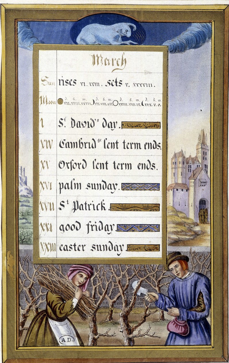 Mart: Ağaç Boyutu (Belier) - Jean Bourdichon tarafından yazılan Anne of Brittany