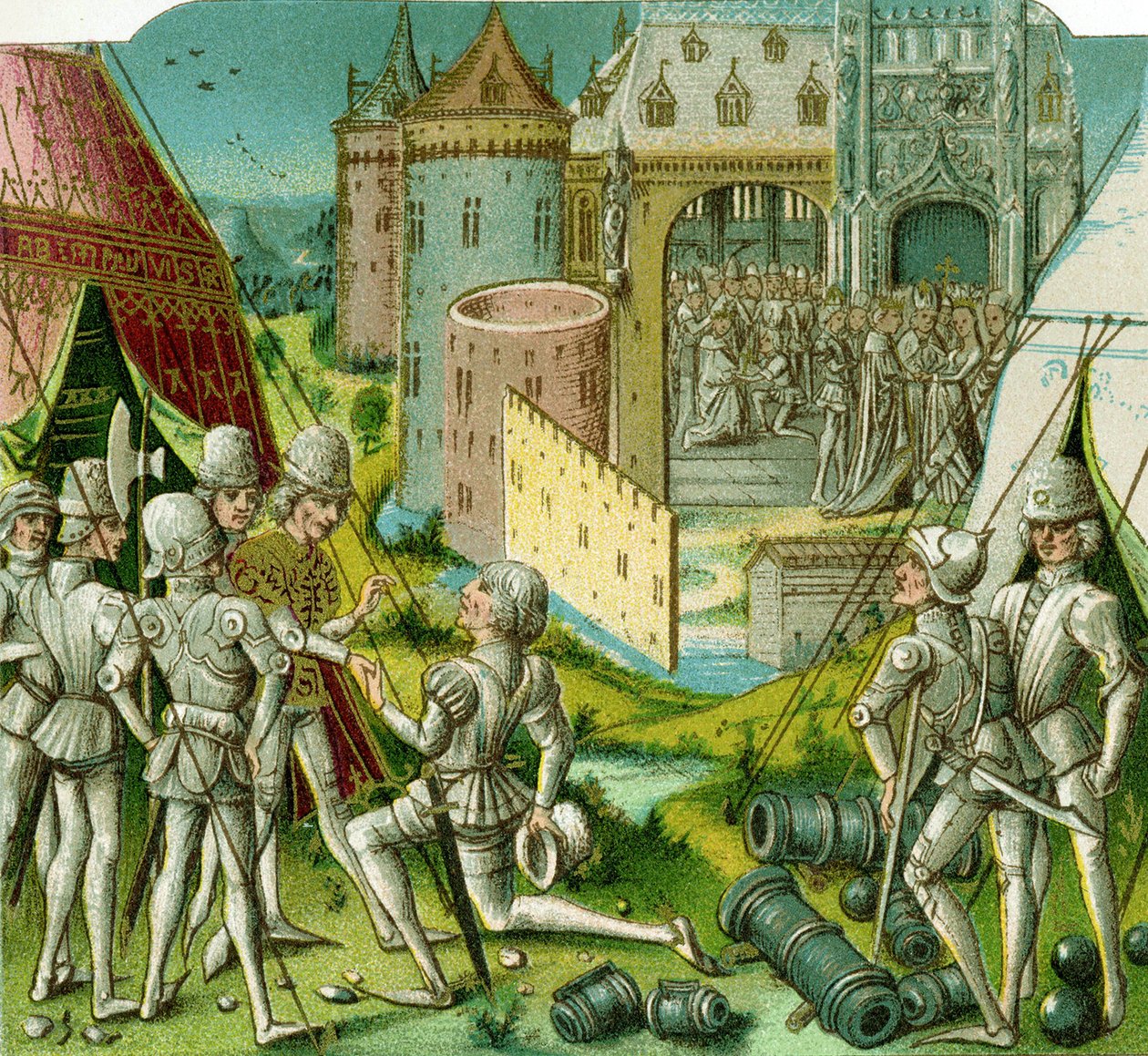Brandenburg Marquis Sigismund Marki (veya Lüksemburg, Kutsal Roma İmparatoru) by Jean (after) Froissart