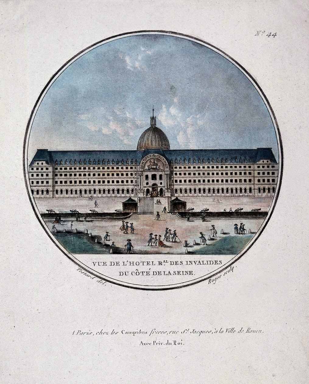 Les Invalides, Paris, Testard, 19 Aralık by Jean (after) Testard