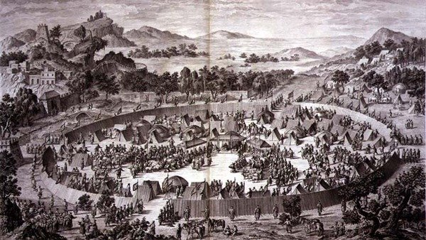 Yerechim duvarlarının altındaki Kampında Tchao-Hoei, Temmuz 1759