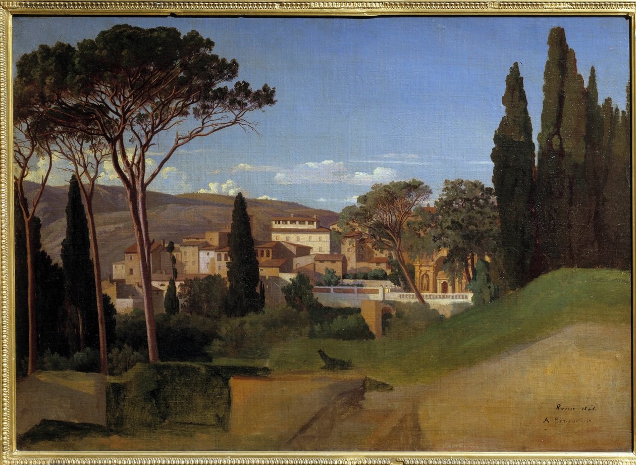 Aşil J. Benouville (1815-1891) 1844 Güneş tarafından bir Roma Villası Tablosunun Görünümü. 0,51 x 0,72 m Paris, Orsay Müzesi by Jean Achille Benouville