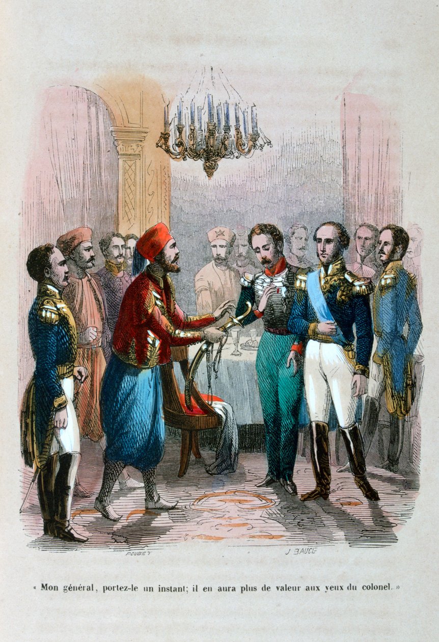 İbrahim Paşa ile Albay Faudoa arasındaki görüşme, Mısır, 1828 1847 by Jean Adolphe Beauce