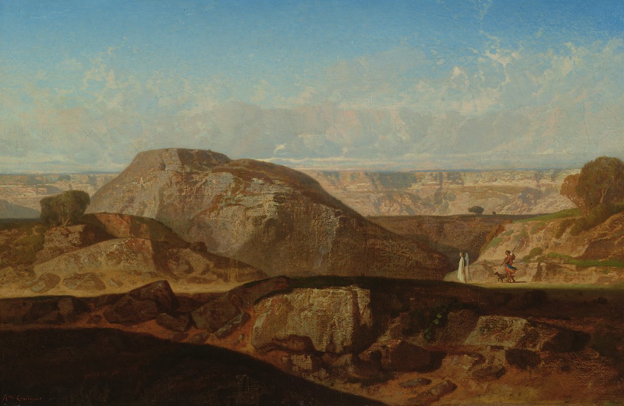 Raphael ve Tobias, Medyada Rhages yolunda by Jean Adrien Guignet