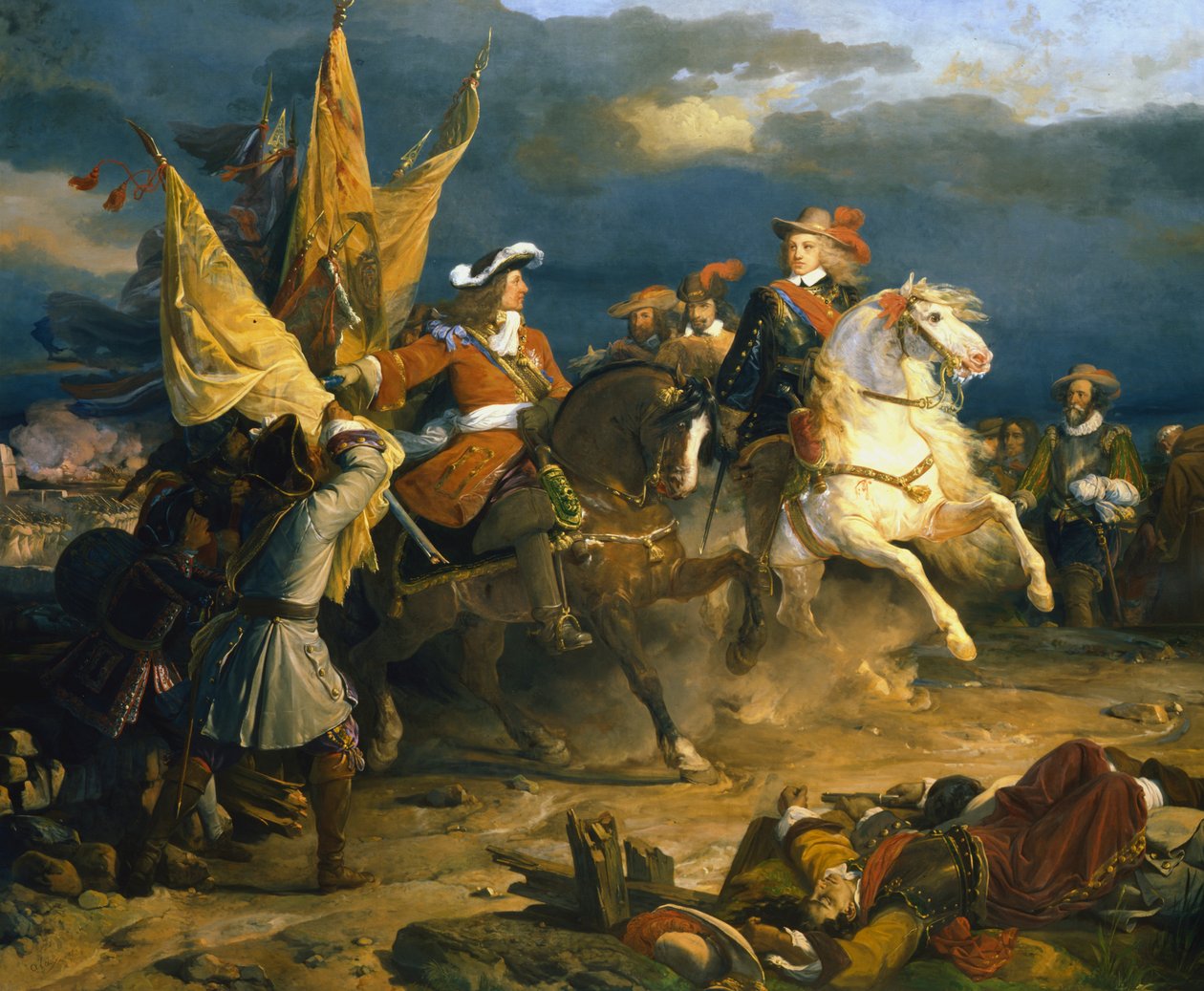 Villa Viciosa Savaşı, 11 Aralık 1710 19. yüzyıl by Jean Alaux