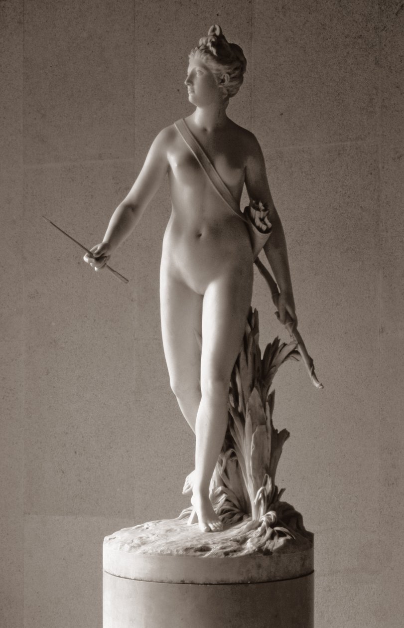 Avcı Diana, 1780 (mermer) by Jean Antoine Houdon