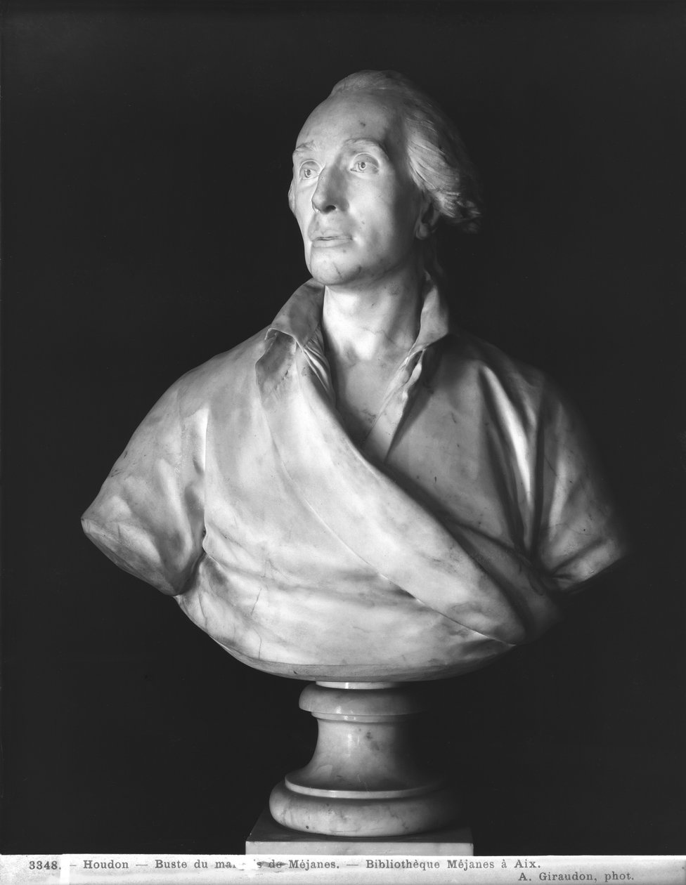 Jean-Baptiste de Piquet (1729-86) Marquis de Mejanes (1729-86) 1786 (mermer) by Jean Antoine Houdon