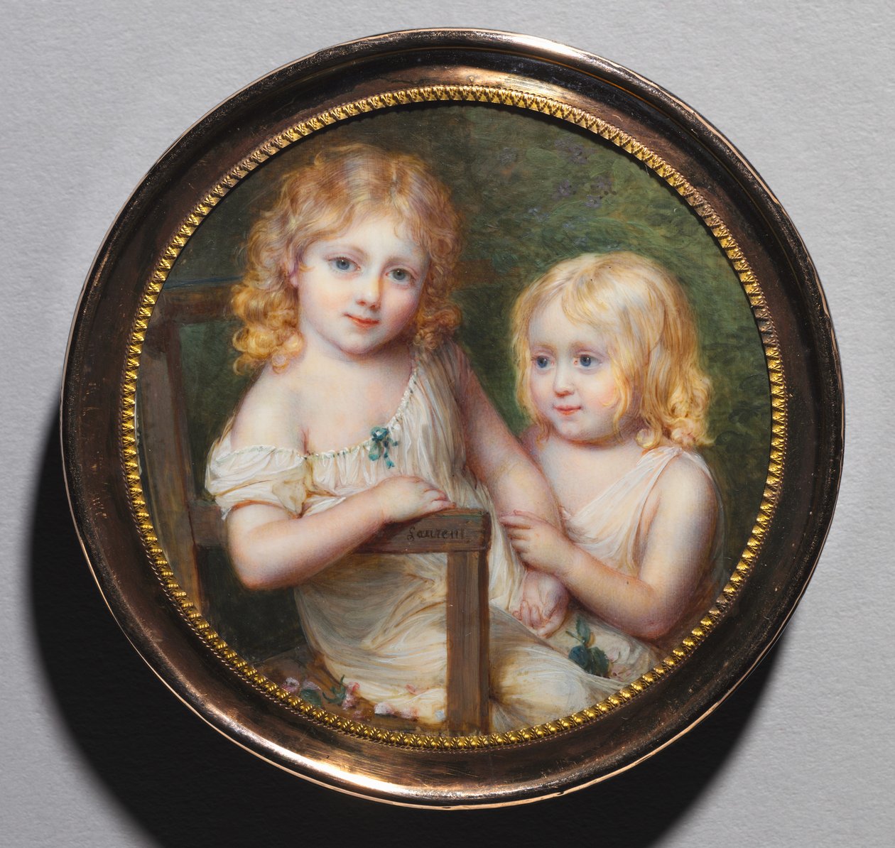 Sanatçı Çocuklarının Portresi Emma ve Paul, c. 1795. by Jean Antoine Laurent