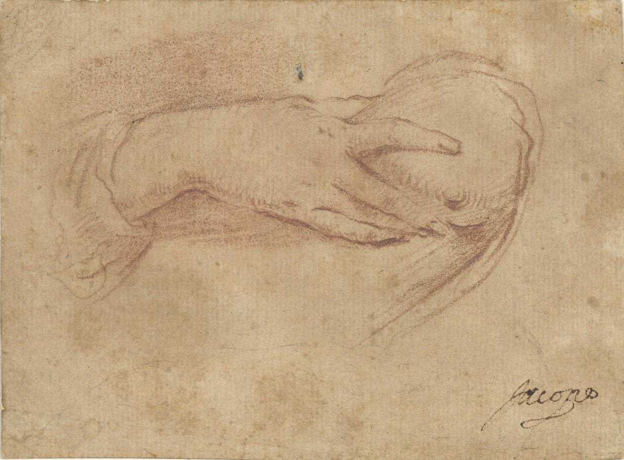 Bir göğüs üzerinde el by Jean Antoine Watteau (rejected attribution)
