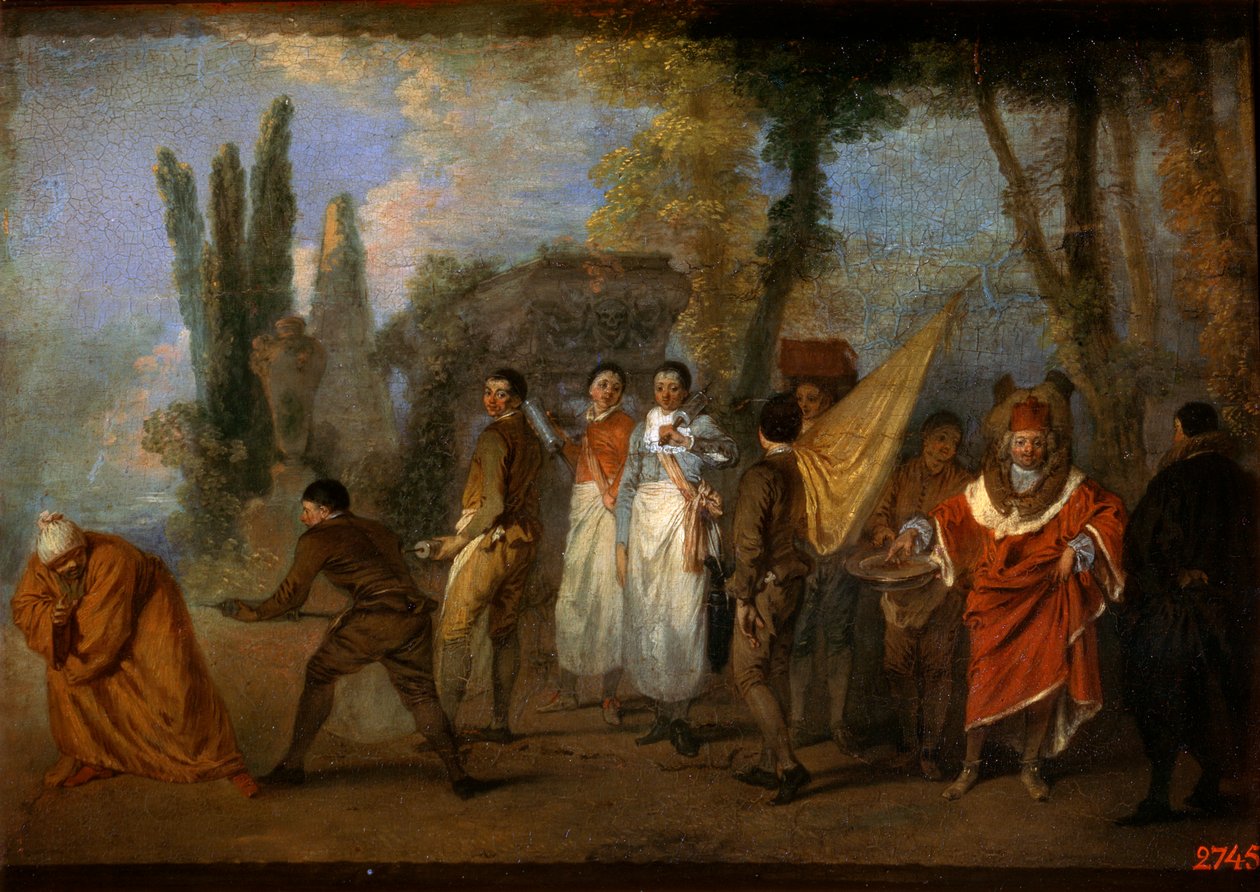 Doktorlar Üzerine Bir Hiciv, c1708 by Jean Antoine Watteau