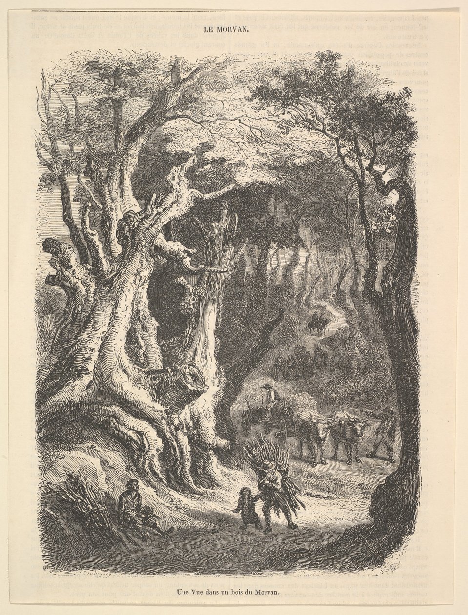 Morvan Ormanından Bir Görünüm, 1837-66. by Jean Antoine Watteau