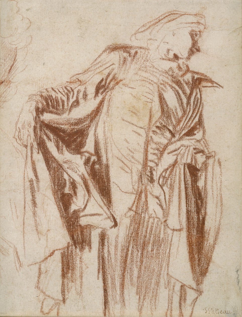 Başı Sağa Dönük Ayakta Duran Oyuncu, c. 1719-1720 by Jean Antoine Watteau
