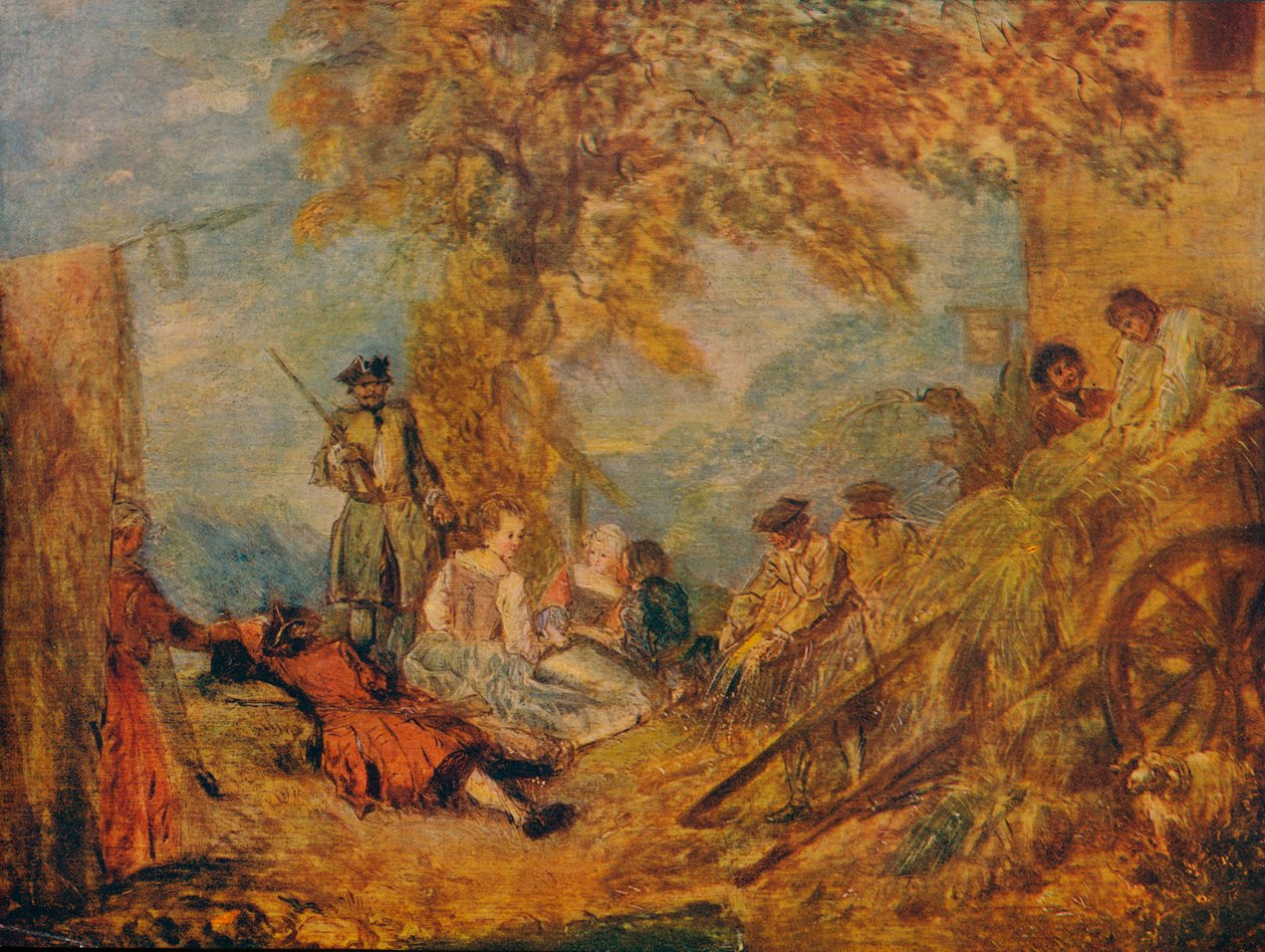 Kamp Sahnesi, c17. yüzyıl, 1909 by Jean Antoine Watteau