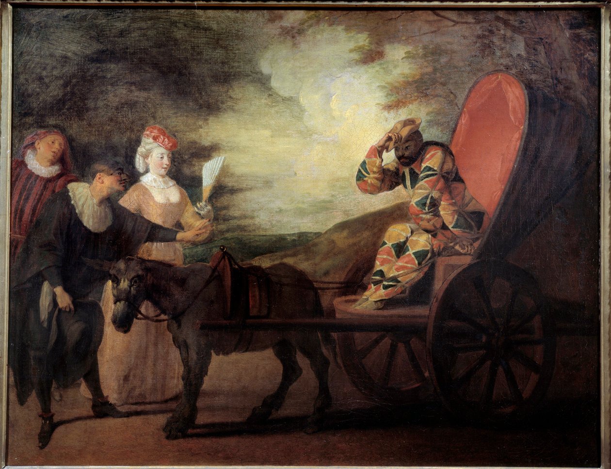 Harlequin (Arlecchino) ayın imparatoru. Jean Antoine Watteau