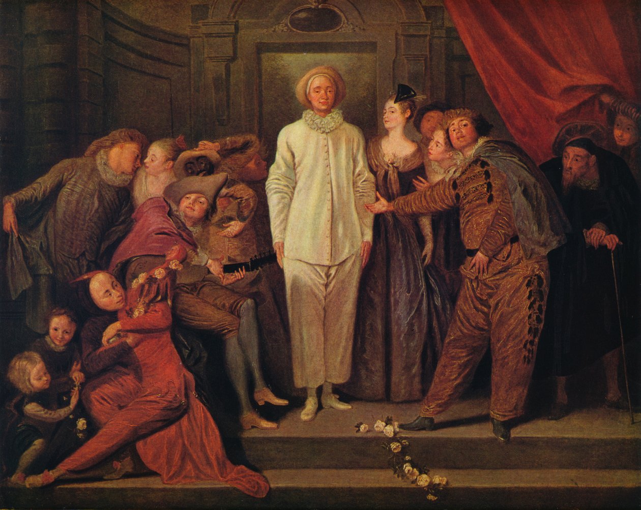 İtalyan Komedyenler, c1720 by Jean Antoine Watteau