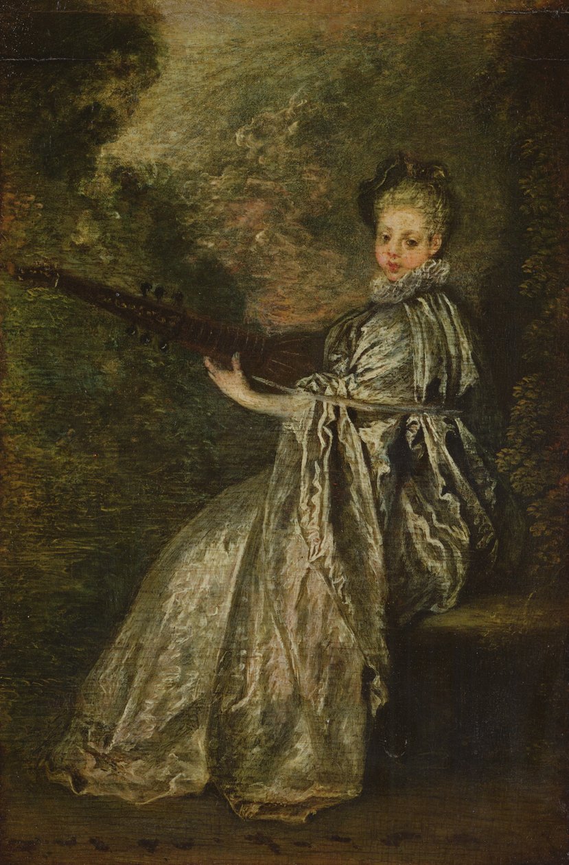 La Finette (15958) çifti by Jean Antoine Watteau
