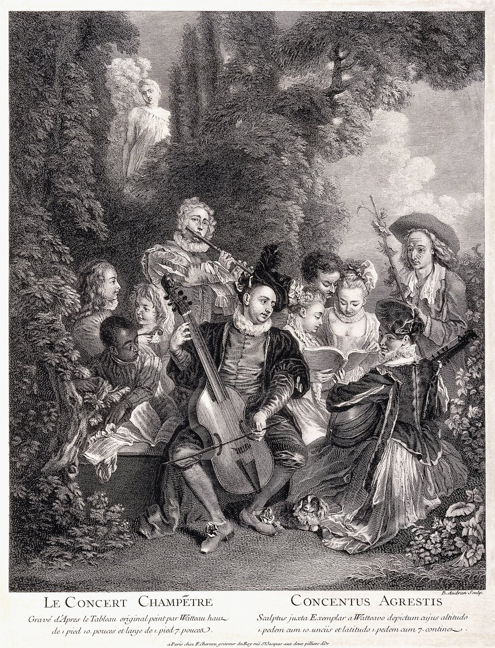Champetre Konseri, 1735 by Jean Antoine Watteau