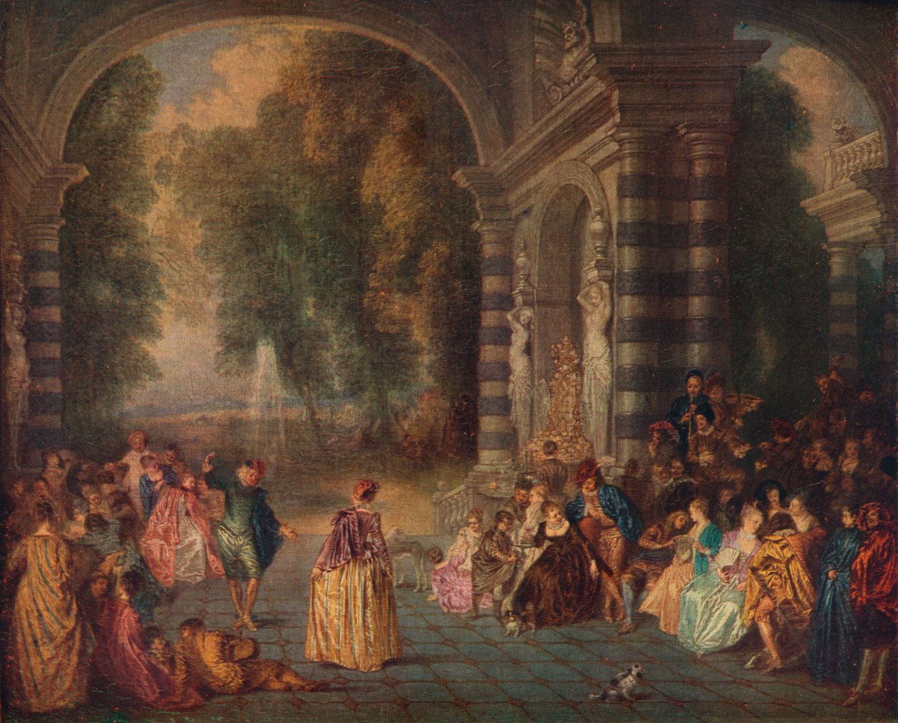 Topun Zevkleri Le Bal Champetre, c1717 by Jean Antoine Watteau