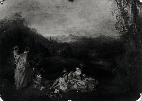 Peaceful Love, c.1718-19 (ayrıca bkz. 418315) by Jean Antoine Watteau