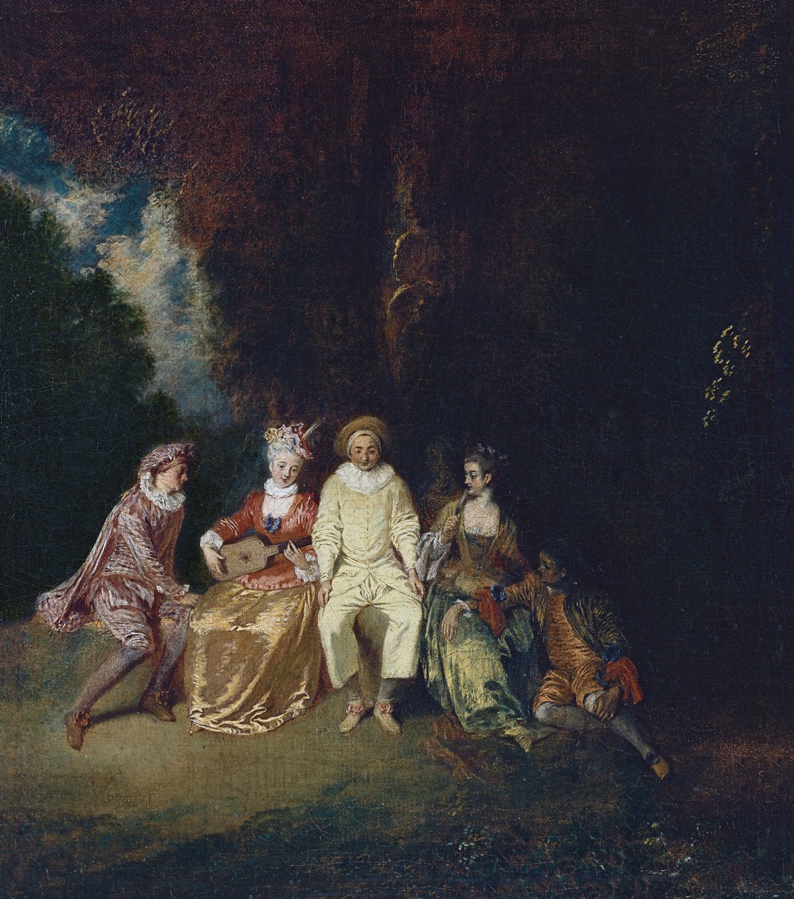 Pierrot İçeriği, yaklaşık 1712 by Jean Antoine Watteau
