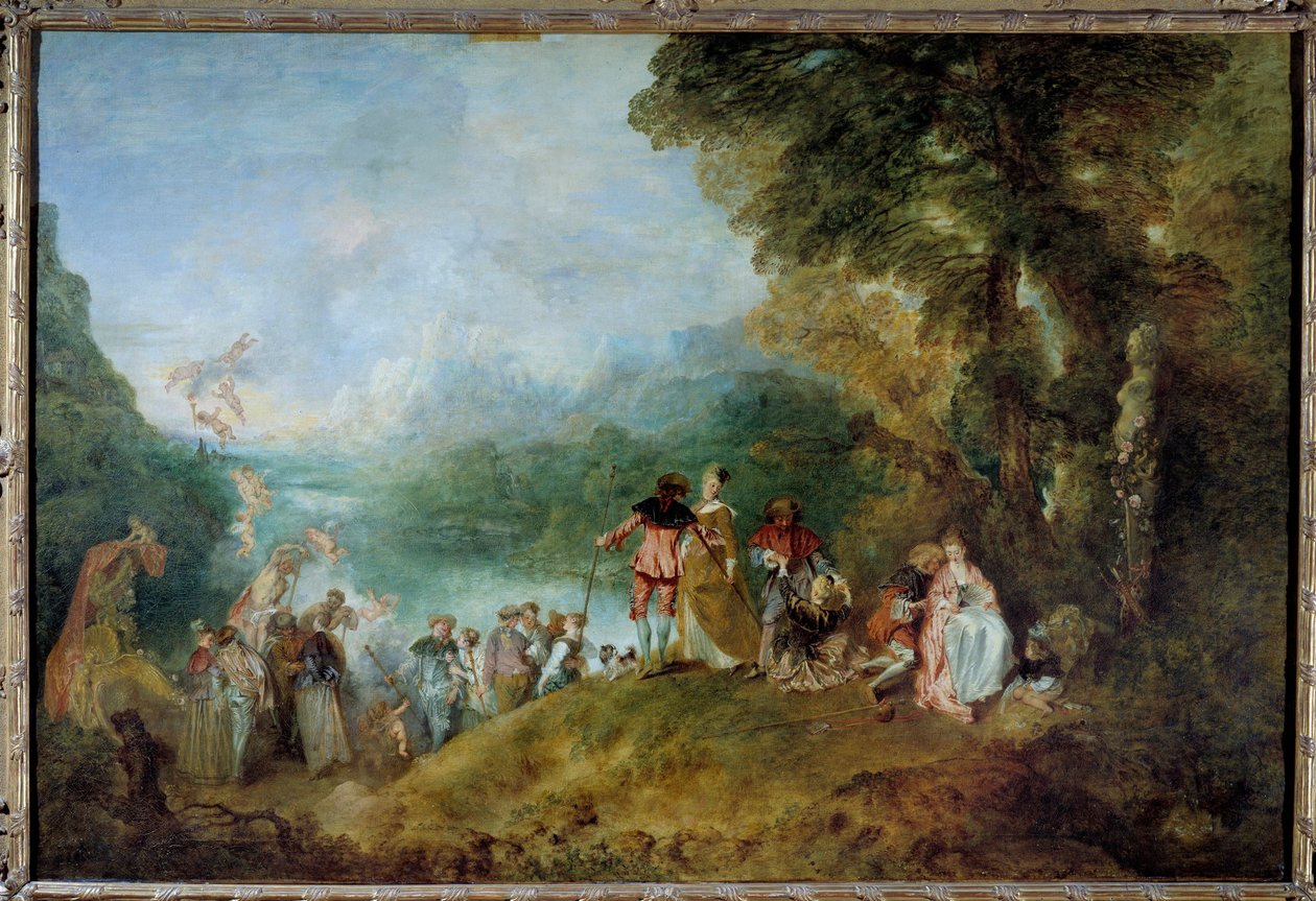 Cythera Adası'na Hac Yolculuğu (Cythera'ya Biniş) by Jean Antoine Watteau