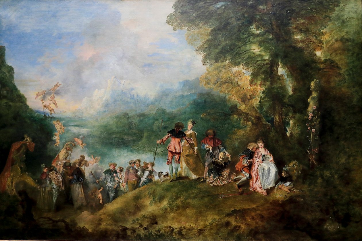 Cythera Adası'na Hac Yolculuğu by Jean Antoine Watteau