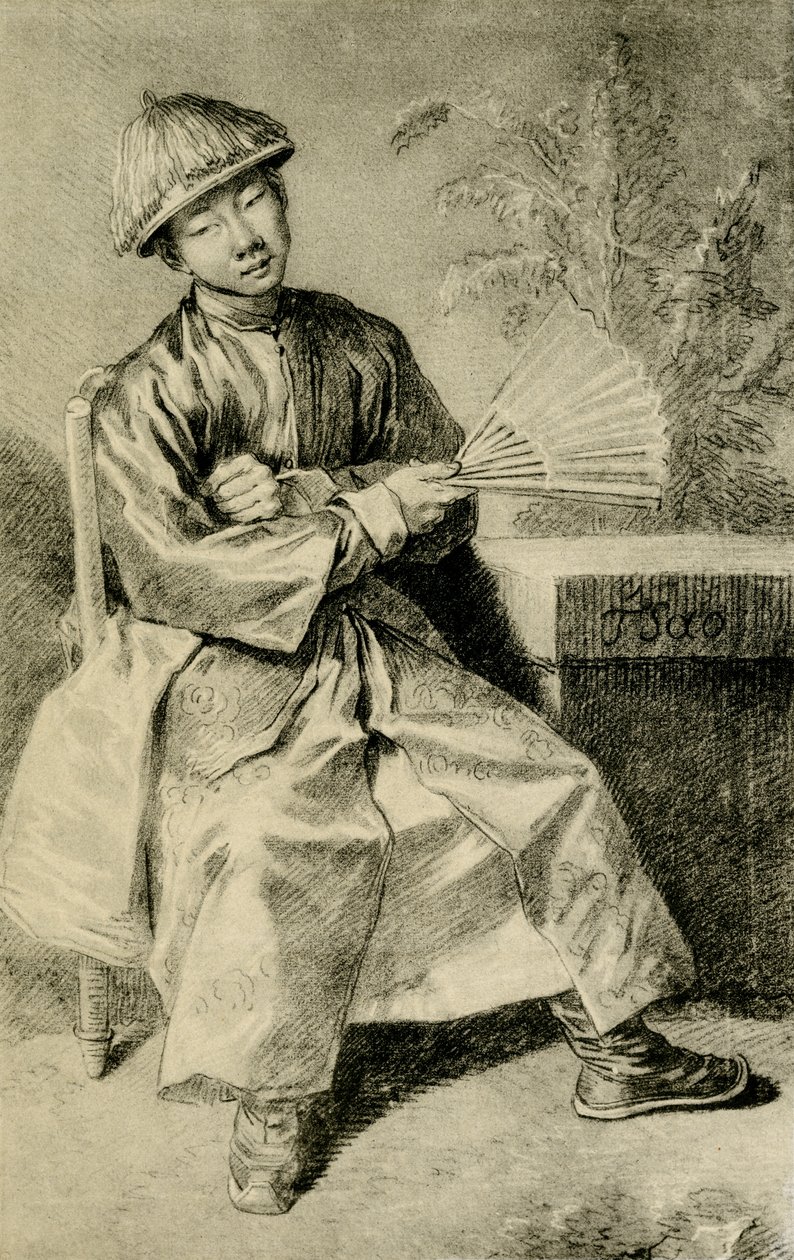 Çin TSao portresi by Jean Antoine Watteau