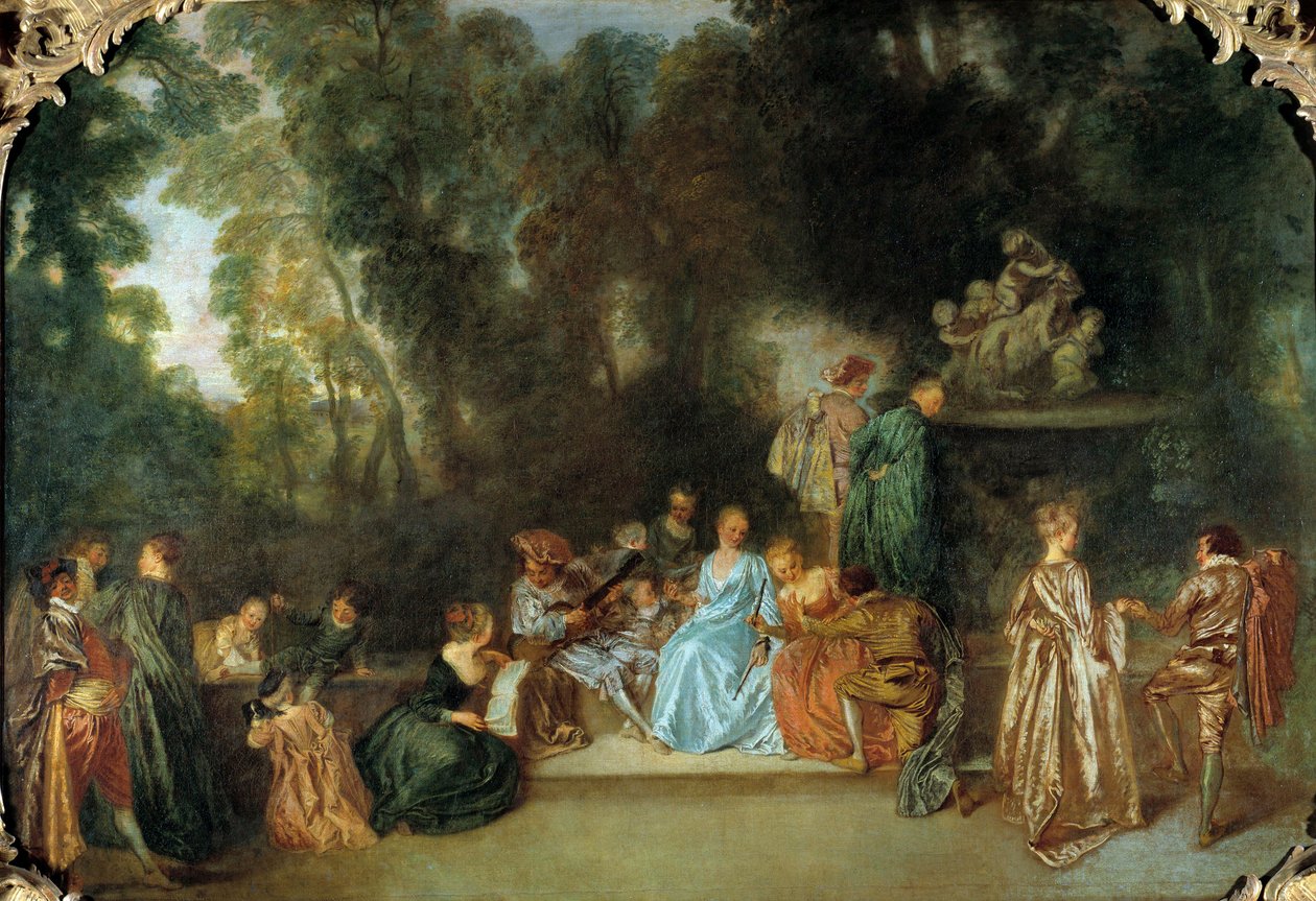 Recreation galante Jean Antoine Watteau