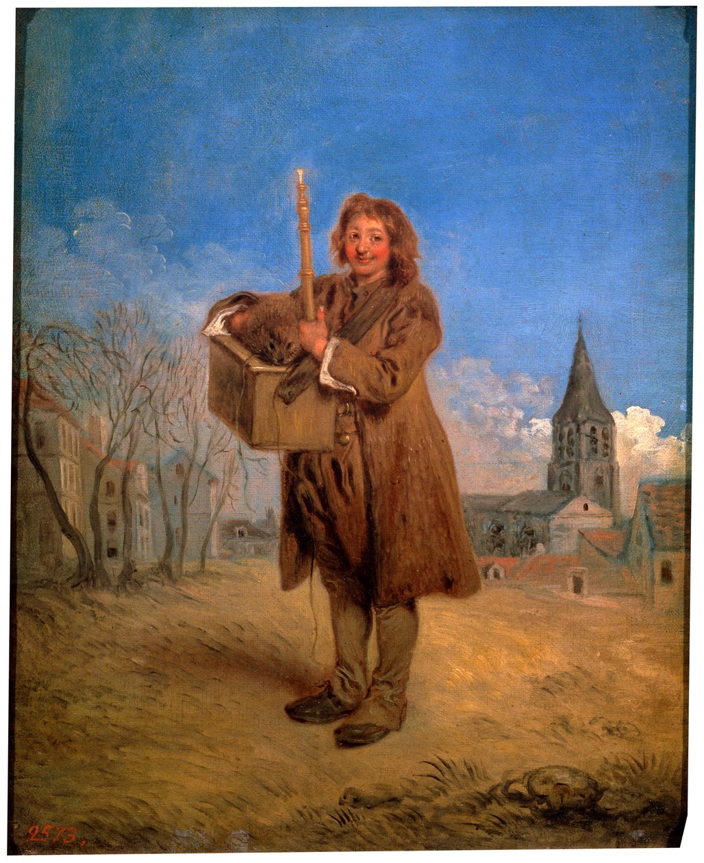 Bir Dağ sıçanı ile Savoyard, 1716. by Jean Antoine Watteau