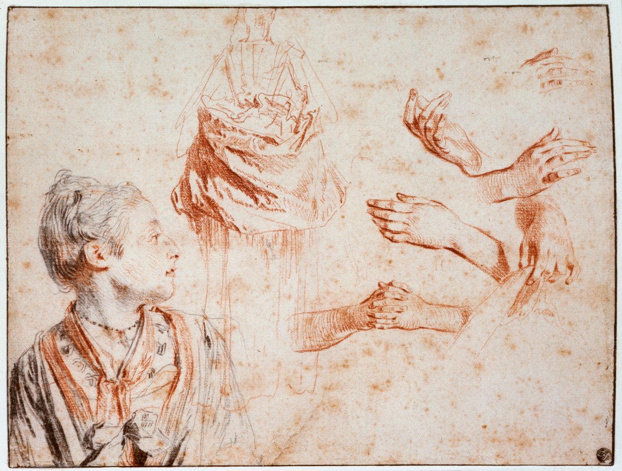 Çalışma, 1716-1718 by Jean Antoine Watteau