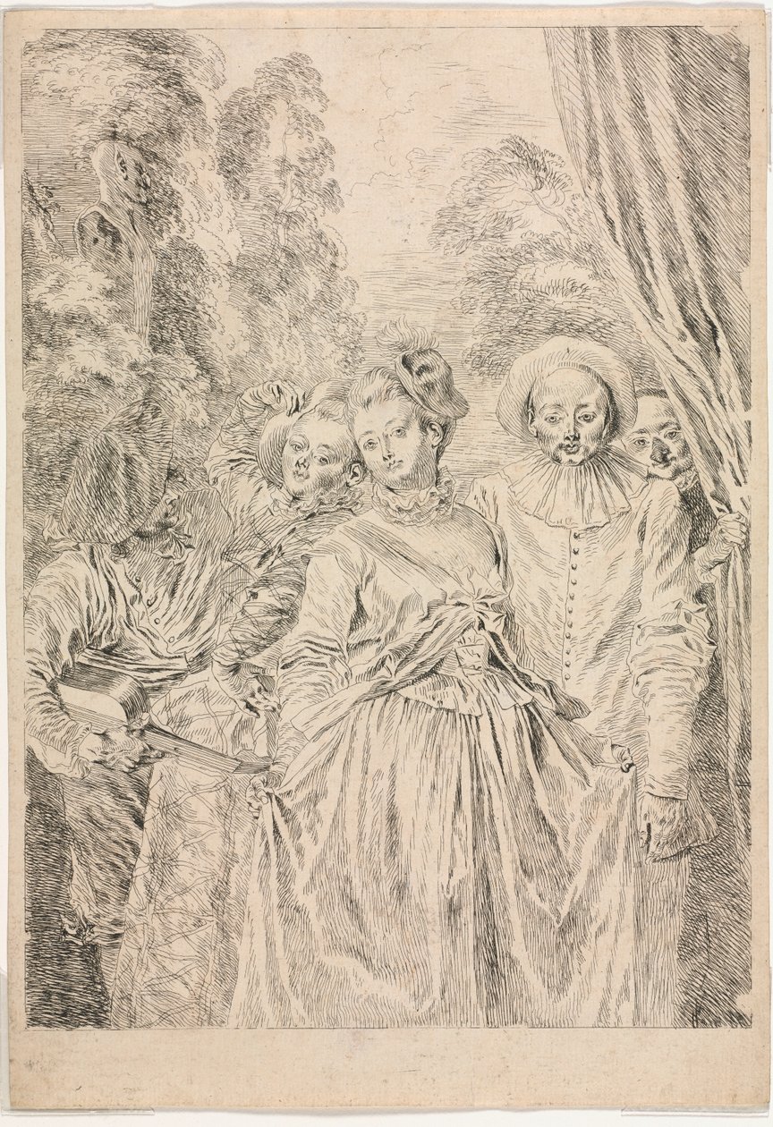 Giysiler İtalyan, 1715-16. by Jean Antoine Watteau