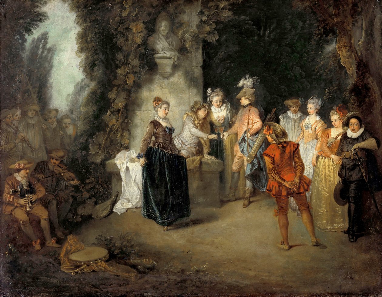 Fransız Komedisi par Watteau, Jean Antoine (1684-1721), 1716