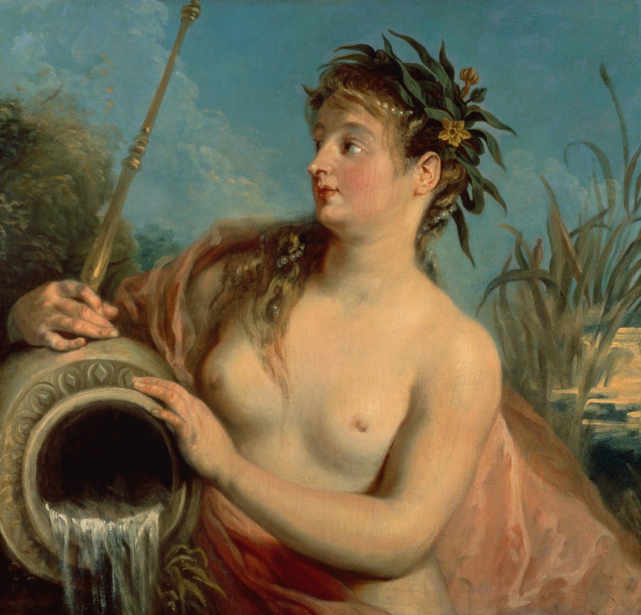 Baharın Perisi (tuval üzerine yağlı boya) by Jean Antoine Watteau