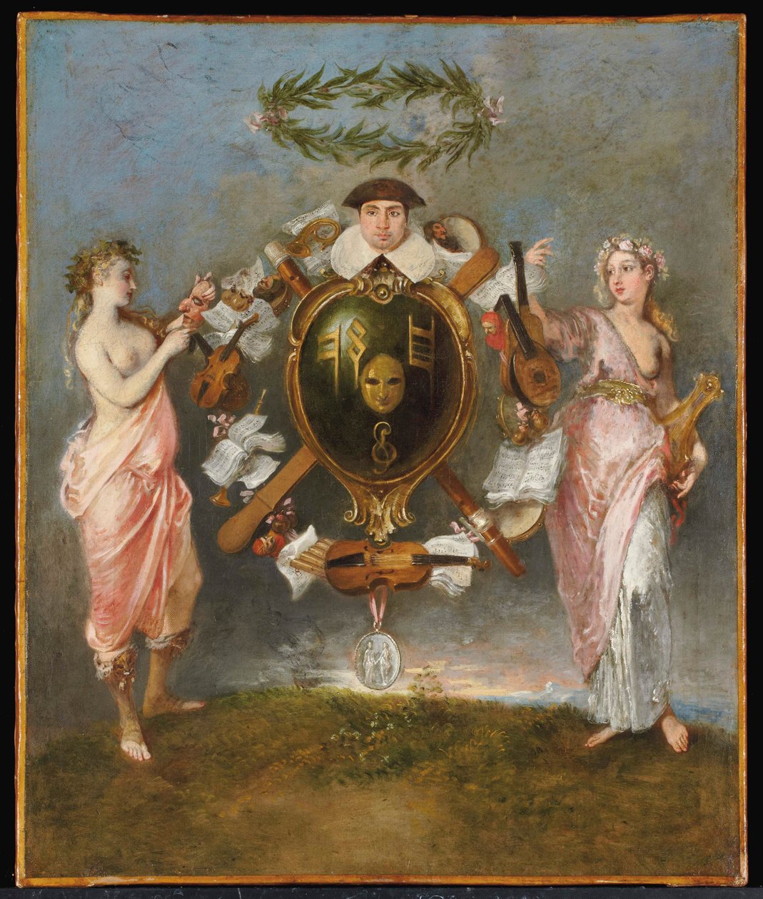 Komedi ve Müzik Birliği by Jean Antoine Watteau