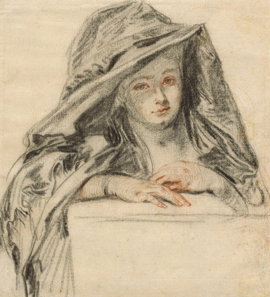 Siyahlı Kadın, c.1719 by Jean Antoine Watteau