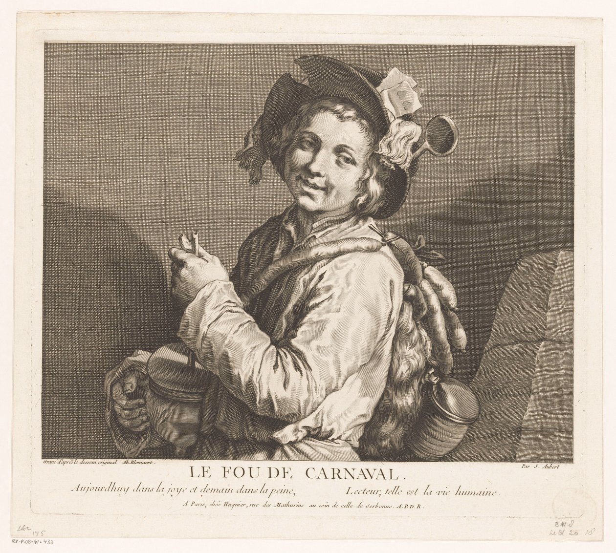 Önemsiz bir tencerede olan çocuk Le Fou de Carnival (nesne üzerindeki başlık) by Jean Aubert