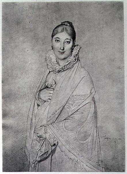 Bir Kadının Portresi by Jean Auguste Dominique (after) Ingres