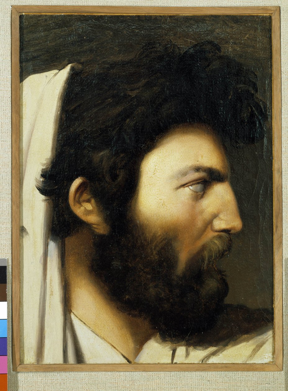 Profilli bir adamın portresi. Anonim resim. Musee Granet, Aix en provence by Jean Auguste Dominique (after) Ingres