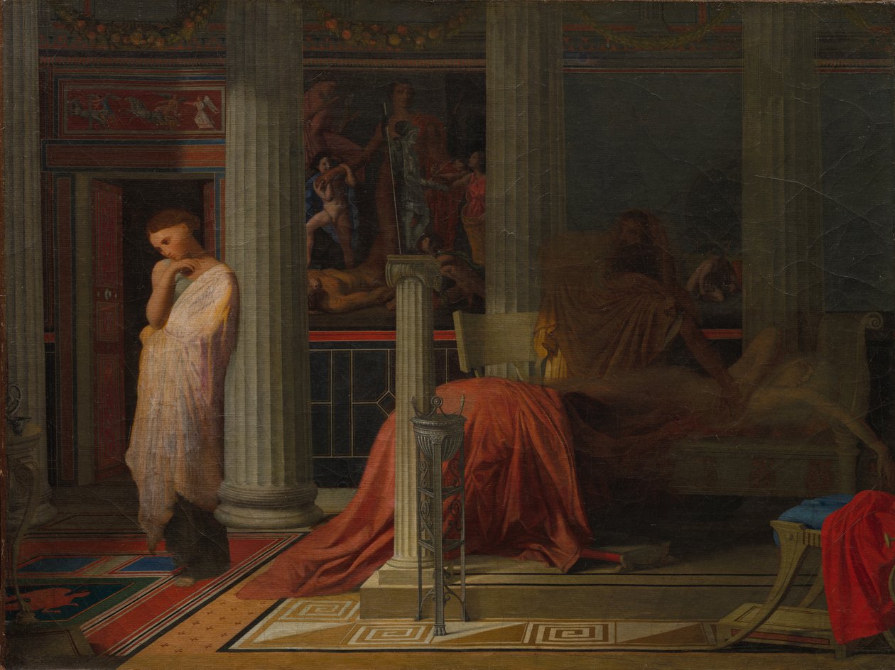 Antiochus ve Stratonike by Jean Auguste Dominique Ingres