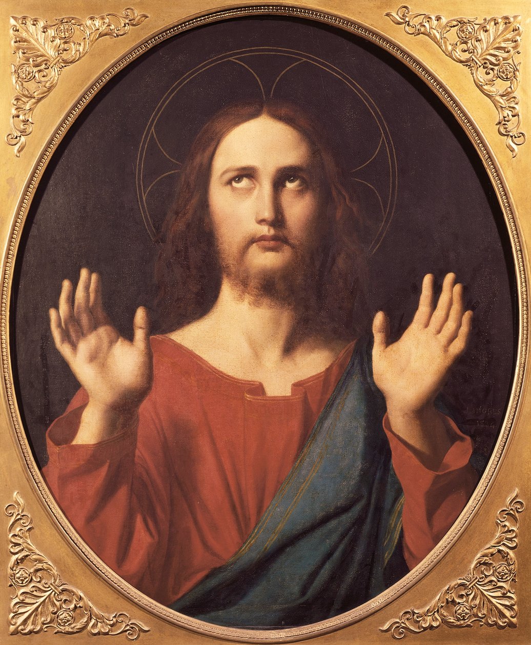 İsa, Jean Auguste Dominique Ingres (1780-1867), tuval üzerine yağlı boya, 80x66 cm. by Jean Auguste Dominique Ingres