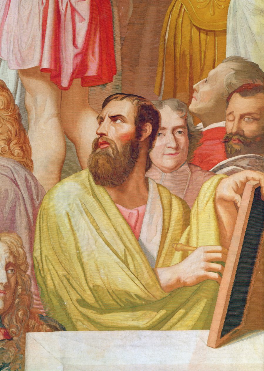 Homage to Homer (detail bottom right) (tapestry) by Jean Auguste Dominique Ingres