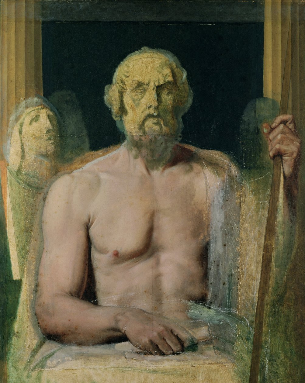Homer, The Apotheosis of Homer için çalışma, 1826-27 by Jean Auguste Dominique Ingres